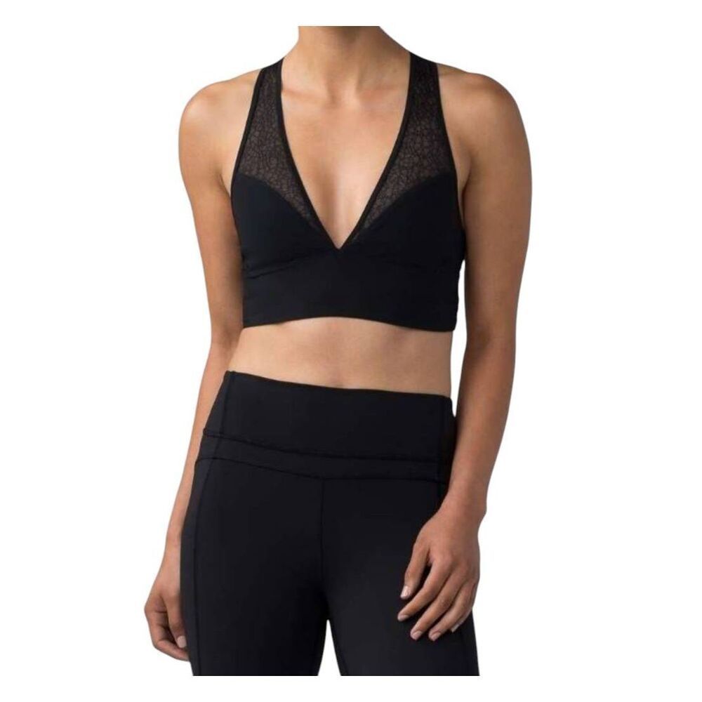 LULULEMON ATHLETICA Twist & Train Bra 'Black' Size 8